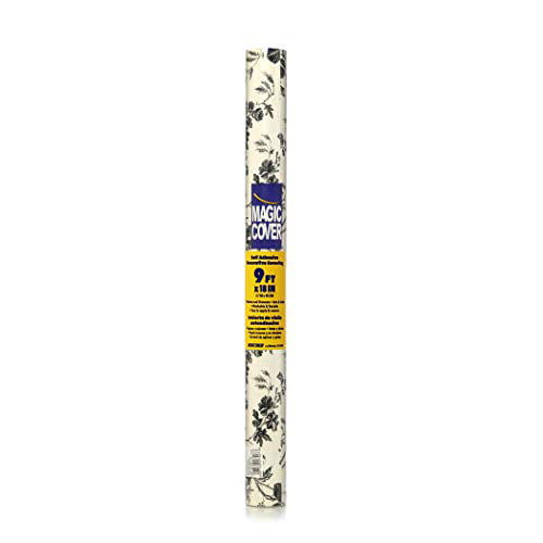 Toile Black 18 in. x 16 ft. Self-Adhesive Vinyl Drawer and Shelf Liner (6 Rolls)