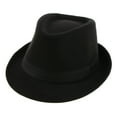 thumbnail image 6 of Vintage Men Wool Felt Hat Winter Fedora Trilby Panama Hat Gangster Black, 6 of 6