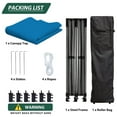 thumbnail image 3 of Erommy 10' x 20' Pop Up Canopy Tent,Easy up Heavy Duty Canopy with Roller Bag, 6 Sand Bags, Outdoor Canopies for Festival, Event, Blue, 3 of 9
