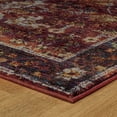 thumbnail image 3 of Oriental Weavers Andorra Area Rug - 7153A - 6'7" x 9'6" - in Red/ Purple - Vintage Inspired, Stain Resistant, Family and Pet Friendly , Dining, Living Room Rug, 3 of 3