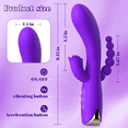 thumbnail image 6 of Blissmakers Rabbit Anal Dildo Vibrator with 10 Vibration Sex Toy 3 in 1 G Spot Vibrator, Anal Stimulator Massager for Adult Sex Toys Women & Couple Games Silicone Waterproof and Thermochromic, 6 of 7