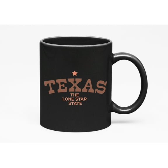 Texas, The Lone Star State, Texan, Black 11oz Ceramic Mug