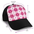 thumbnail image 2 of Yiaed Plaid Heart Print Baseball Cap Dad Hat Polo Style Plain Blank Adjustable Size, 2 of 5