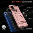thumbnail image 5 of Dteck Card Holder Case for Motorola Moto G Pure/Moto G Power 2022,Shockproof Silicone + PC Case Ring Stand Heavy Duty Drop Protection Wallet Cover,Rosegold, 5 of 7