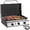 Flat Top Grill, variant on WARMOUNTS 3 Burner 23'' Portable Propane Gas Griddle, 21000 BTU Flat Top Grill with Lid, Table Top Griddle with Nonstick Enameled Tray, grease pan for Camping, BBQ