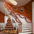 thumbnail image 6 of Darzheoy 6.6FT Halloween Garland for Indoor Outdoor Decor, Halloween Tinsel Garland with Orange Pumpkin Black Spider for Halloween Party Decoration Supply, 6 of 6