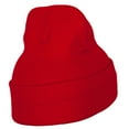 thumbnail image 3 of Glitter Happy Holiday Embroidered Long Knitted Beanie - Red OSFM, 3 of 5