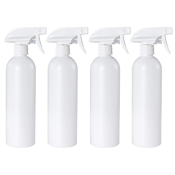 Cindy's Bouteilles Vaporisateur en Plastique à Ruban pour Solutions de Nettoyage Blanches 16 oz (Lot de 4), Opaques Robustes pour Plantes de Maison et de Jardin