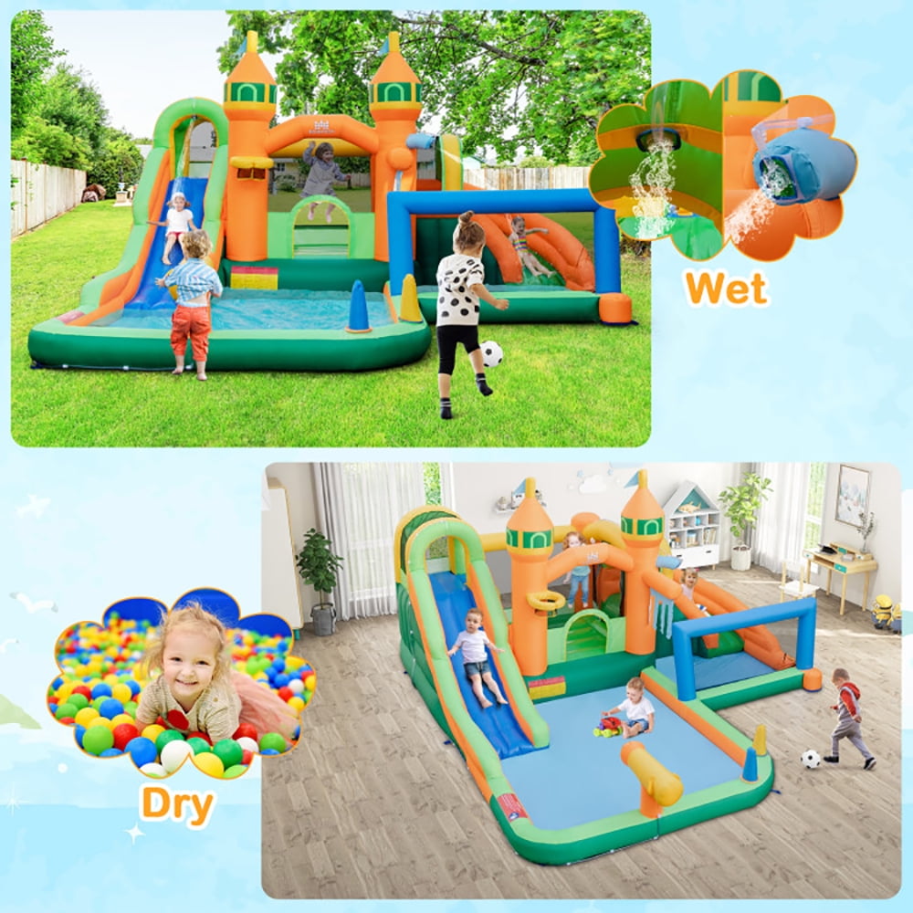 Aimee Lii Kids Inflatable Water Slide for Yard Lawn with 735W Blower, Kids Bounce House for 3-10