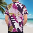 thumbnail image 6 of High Quality Hawaiian Shirts for Men Short Sleeve Aloha Beach Shirt Floral Summer Casual Button Down Shirts Blouses 47YGCH, 6 of 7
