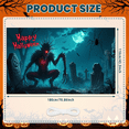 thumbnail image 2 of Creepy Cartoon Design Halloween Banner Spooky Graveyard Scene Decorative Elements for Halloween Party Scary Event Haunted House, 2 of 9