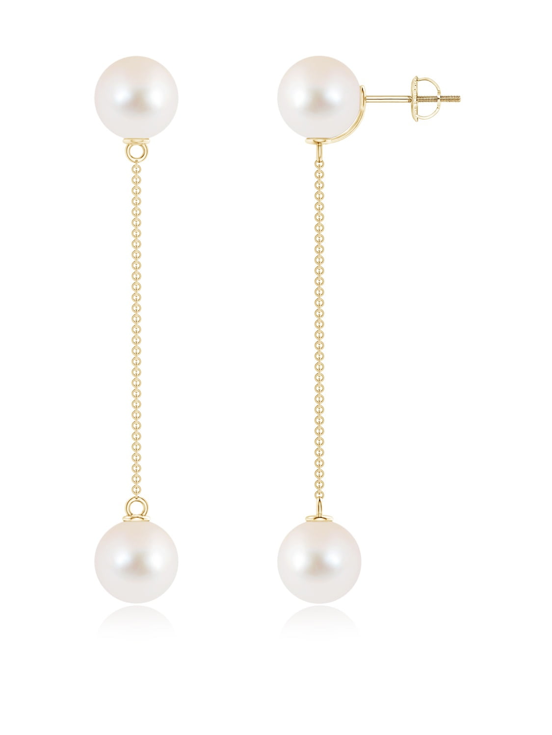 Valentine Jewelry Gift Freshwater Cultured Pearl Long Chain Drop