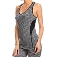 thumbnail image 2 of Women's Space Dye Athleisure Top, Black, ML, 2 of 5