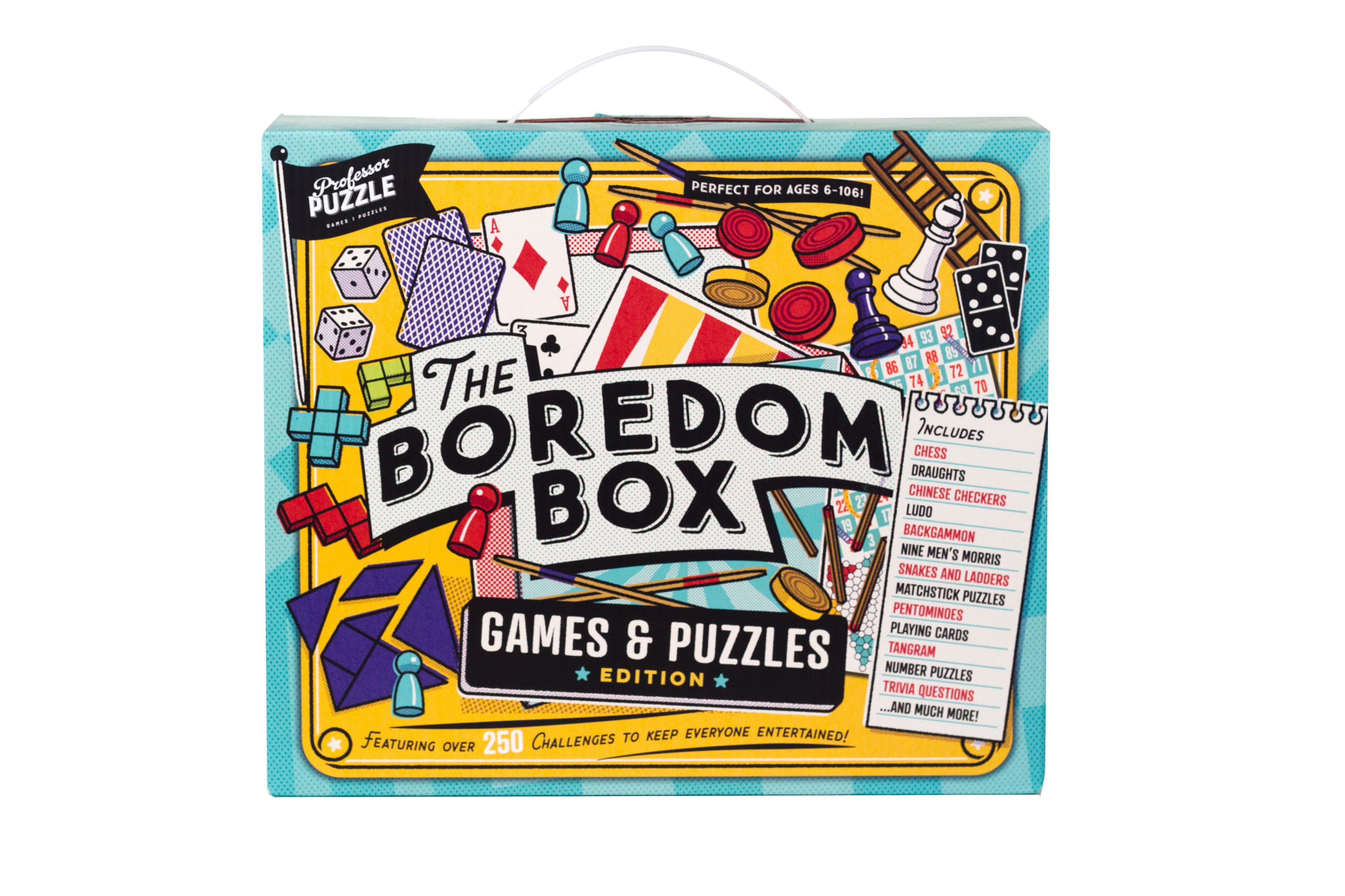 Professor Puzzle The Boredom Box Family Board Game Fun Puzzle Brand New 
