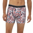 thumbnail image 2 of Men'S Boxer Briefs, Paisley Design Red Soft And Breathable Mens Underwear Boxer Briefs With Widen Waist, 2 of 2