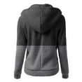 thumbnail image 4 of Feancey Womens Slim Fit Fleece Jacket Hooded Full Zip Up Coats Comfy Loose Sherpa Hoodies Fall Lightweight Fuzzy Jackets with Pockets Black XXL, 4 of 4