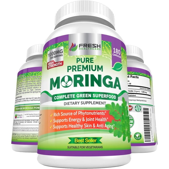 Fresh Healthcare Pure Premium Moringa 1000 Mg 180 Cápsulas