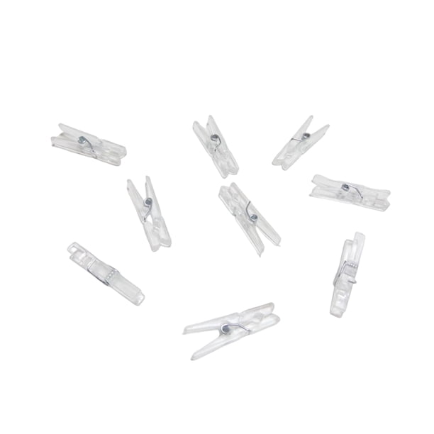 Billuyoard 100 Uds. Pinzas para la ropa, Clips transparentes, pinzas para la ropa, pinzas para manualidades, Gadget, papel fotográfico, pinzas para fotos, Decoración del hogar 100 piezas Billuyoard HA079839-01