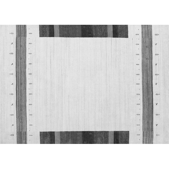 Ahgly Company Indoor Rectangle Solid Gray Modern Area Rugs, 5' x 7'
