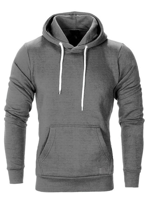 men solid hooded sweatshirt