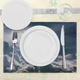 thumbnail image 3 of Ambesonne Night Sky Place Mats Set of 4, Celestial Photo Full Moon, Standard Size, Dark Blue White, 3 of 6