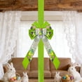 thumbnail image 4 of Green Green Bow Easter Decoration Imitation Linen Ribbon With Wire Edge For Spring Wreaths Bunny Egg Festival Crafts, 4 of 7