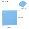 thumbnail image 2 of Unique Bargains Silicone Trivet Mats 2pcs, Square Dots Hot Pan Pads Dish Drying Mat for Kitchen Counter Table  Light Blue, Red, 2 of 5