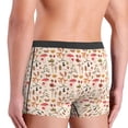 thumbnail image 4 of Men's Boxer Briefs, Retro Autum Mushrooms Soft Comfy Mens Underwear Boxer Briefs Breathable With Widen Waist, 4 of 7