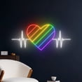 thumbnail image 4 of Handmadetneonsign LGBT Heartbeat Neon Sign, LGBT Pride Wall Art Decor, Happy Pride Wall Decor, 4 of 4