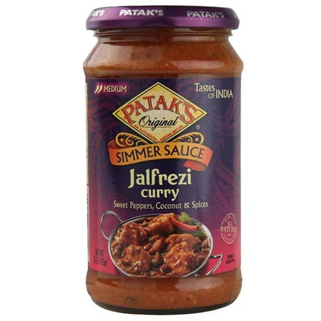 (2 Pack) Patak's Tastes Of India Simmer Sauce, Jalfrezi Curry,