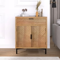 2-Doors Accent Cabinet with 2-Drawers, Modeled After an Antique