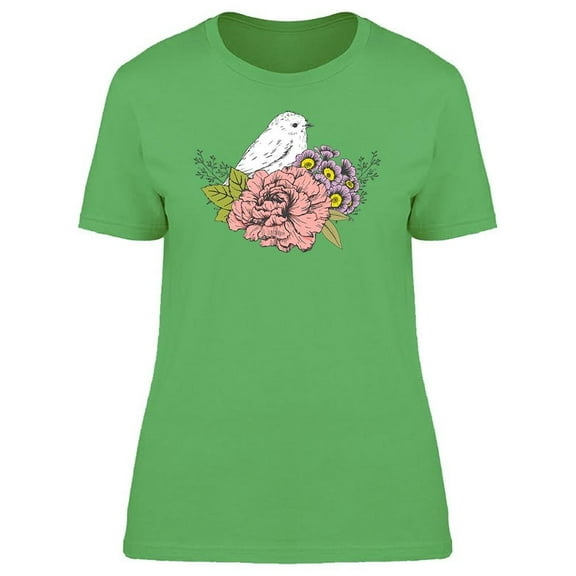 Flowers And Bird Tee Women's -Image by Shutterstock