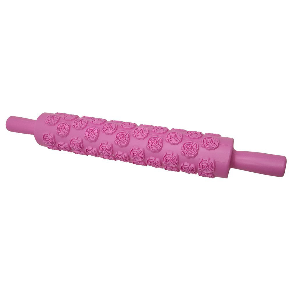 Pastry Roller Craft Embossed Rolling Pin Heart Pattern Fondant Pastry Cake Tool 