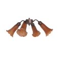 thumbnail image 2 of 19" Wide Amber Tiffany Pond Lily 4 Light Fan Light, 2 of 3