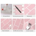 thumbnail image 4 of Clevermosaics 12*12 inch Self Adhesive Peel and Stick Backsplash Vinyl Pink Subway Tiles - 10 Sheet, 4 of 8