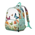thumbnail image 2 of Modern Butterfly Student Backpack – Abstract Floral Pattern with Colorful Wings, Watercolor Artistic Aesthetic Design, 2 of 4