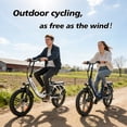 thumbnail image 4 of SAMEBIKE Foldable Electric Bike for Adults, 20"*3 Fat Tire Ebike with 750W Peak Motor, 20 MPH Max Speed, 36V13AH Removable Battery, Up to 55 Miles Range, Front Suspension Step-Thru E Bike, 4 of 10