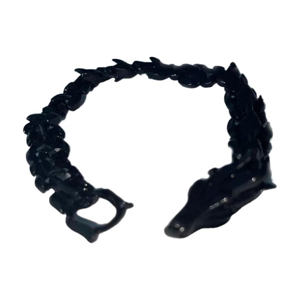 Color de la cabeza retro hecho a mano Lin Patrón hueso Punk Hip Hop pulsera de los hombres