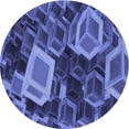 thumbnail image 1 of Ahgly Company Tapis d'Intérieur Lavables en Machine, Ronds, Transitionnels, Bleu Ardoise, Ronds de 6', 1 of 7