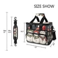 thumbnail image 3 of FORMRS Insulated Cooler Bag 24 Cans Capacity Soft Leakproof Lunch Box with Side Pockets, Red Snowmen, 3 of 7