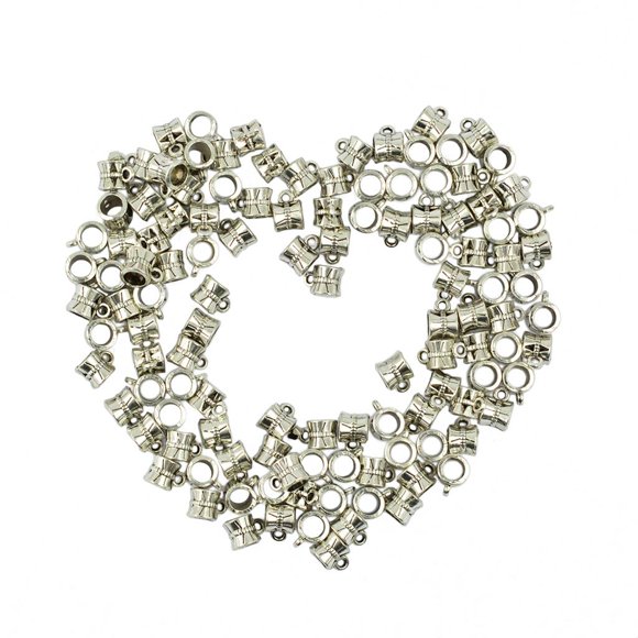 100 Piezas De Aleación De Espaciador Charm Pulseras Espaciadores DIY Hanger Spacer