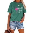 thumbnail image 2 of Anbech Flamingo T-Shirt for Women Graphic Mama Bird Printed Short Sleeve Tee Tops with Crew Neck, 2 of 4