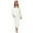 White, variant on Zipper Robes For Women Ribbed Knit Bathrobe Lightweight Full Length Loungewear With Pockets S 3XL