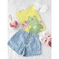 thumbnail image 3 of Cute Frog On A Water Lily Leaf T-Shirt Toddler -Image by Shutterstock,  4 Toddler, 3 of 4