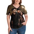 thumbnail image 4 of The Twilight Saga Women's Shirt V-Neck Breathable Short-Sleeve T-Shirt Casual Fashion Tee Soft & Trendy Blouse 4XL, 4 of 8