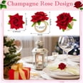 thumbnail image 4 of YUNOVA 12Pcs Handicraft Flower Napkin Rings Crafts Vine Rose Napkin Rings Napkin Holders Buckles for Table Decoration, Wedding, Valentine's, Banquet, Christmas, Birthday, Thanksgiving, 4 of 8