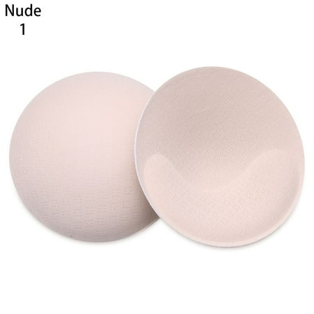 

1Pair Removeable Push Up Cups Women Summer Sponge Foam Chest Cup Bra Pads Insert Pad Breast Bras NUDE 1