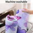 thumbnail image 5 of Purple Butterfly Lavender Pattern Bathroom Rugs Mat,Non Slip Microfiber Bathroom Rug,Rubber Backing,Soft Bathroom Mats for Bathroom Floor,Tub and Shower,17x27in(43x68cm), 5 of 5