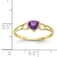 thumbnail image 5 of Primal Gold 10 Karat Yellow Gold Genuine Amethyst Birthstone Ring, 5 of 7