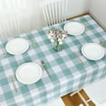 thumbnail image 5 of Rectangle Plastic Tablecloth, 100% Waterproof Oil-Proof Checkered PVC Table Cloths, Heavy Duty Vinyl Table Covers for Dining, Camping, Picnic, Outdoor - 52 x 78 Inch, Blue Checkered, 5 of 6